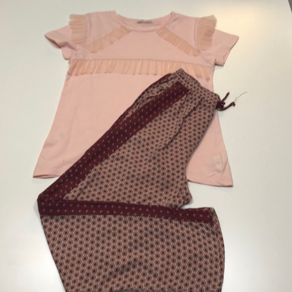 Pink casual suit for girl